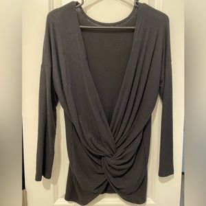 Black knotted back sweater